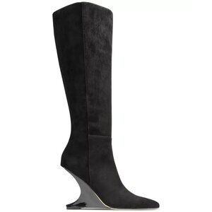 AAJ By Aminah Indigo Tall Dress Boots Black Size 7.5 MSRP $230